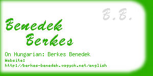 benedek berkes business card